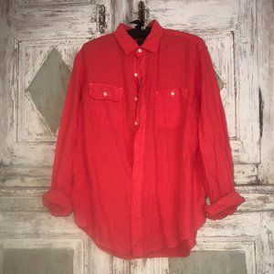Ralph Lauren salmon classic fit linen shirt Size L